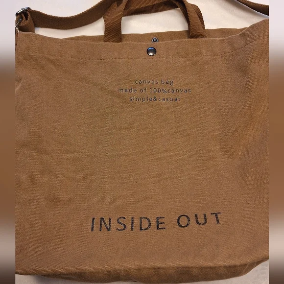 Brown Canvas Tote Bag - Picture 2 of 15